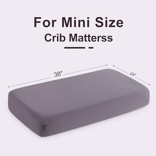 NTBAY 2 Pack Soft Muslin Crib Sheets - Greyish Purple