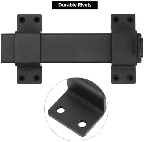 QWORK Heavy Duty Slide Gate Latch with Padlock Hole