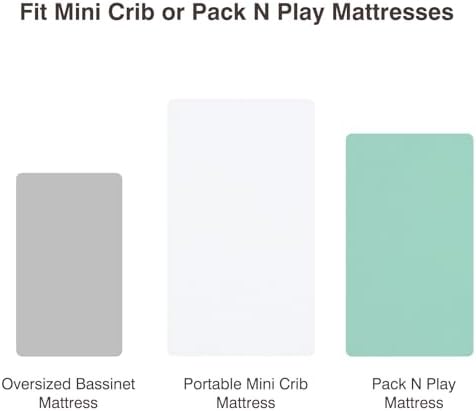 Davids Kids Waterproof Mini Crib Sheets 2 Pack 1
