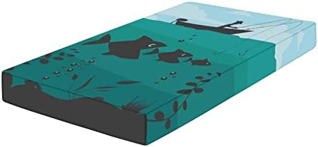 Fishing Decor Crib Sheet Set 28x52x8 Microfiber