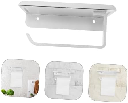 Gadpiparty Toilet Paper Holder with Shelf Wall Mounted Organizer
