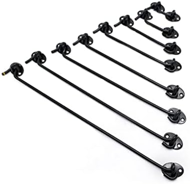 DEIHGE Hook and Eye Gate Latch in Black
