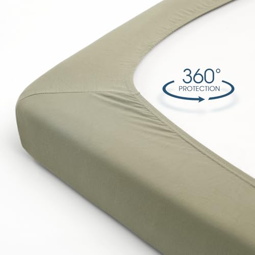 GRSSDER Jersey Crib Sheets Set 2 Pack Pale SageSage Ultra Soft Stretchy