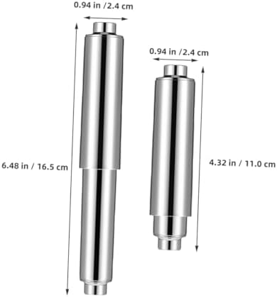 4PCS Chrome Toilet Paper Holder Rods with Spring Loaded Design