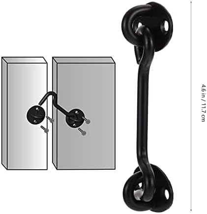 4 Sets Stainless Steel Gate Latch Safety Stopper with Mounting Screws