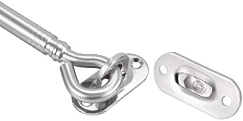 SHAUNI Hook and Eye Latch Gate Bolt with Mounting Screws 2pcs