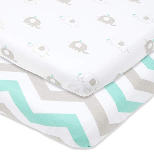 Joey Joan Bassinet Sheets 2 Pack - Grey Mint