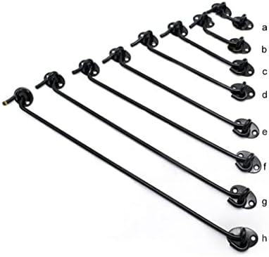 DEIHGE Hook and Eye Gate Latch in Black