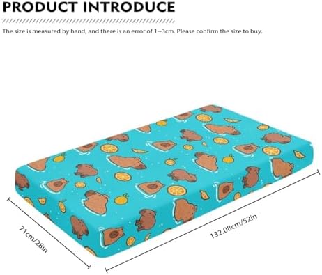 Hinthetall Cute Capybar Crib Sheet for Baby