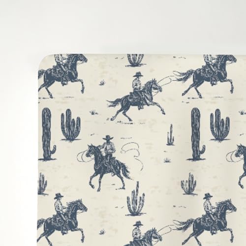 Vintage Western Cowboys Crib Sheets 52x28