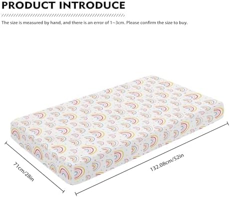 Rainbow Fitted Crib Sheet for Baby Bed