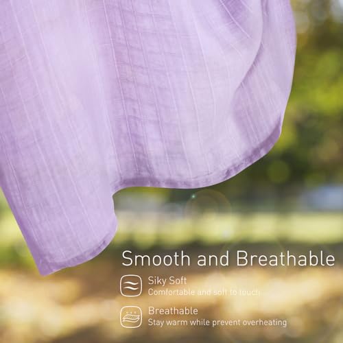 Knirose Newborn Swaddle Blanket 47x47 Inches Light Purple