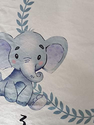 Citihomy Baby Milestone Blanket with Elephant Wreath