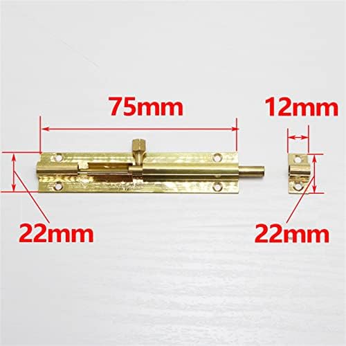 LCARY Brass Door Slide Latch Lock Bolt Latch