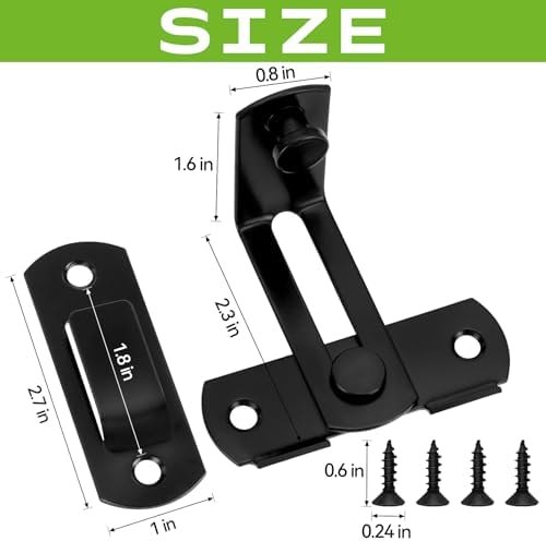 AUGHOA 90 Degree Barn Door Lock with Hook Design