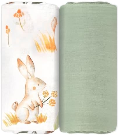 Fern Avery Organic Swaddle Blanket - Woodland Theme for Baby