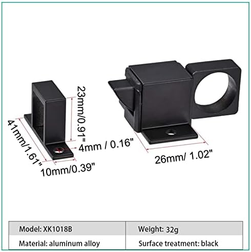 SHAUNI Spring Door Bolt Latch Lock 1Pcs Black