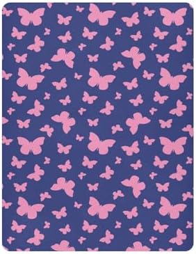 Gbjiemia Navy Butterfly Crib Sheets for Baby Boys Girls
