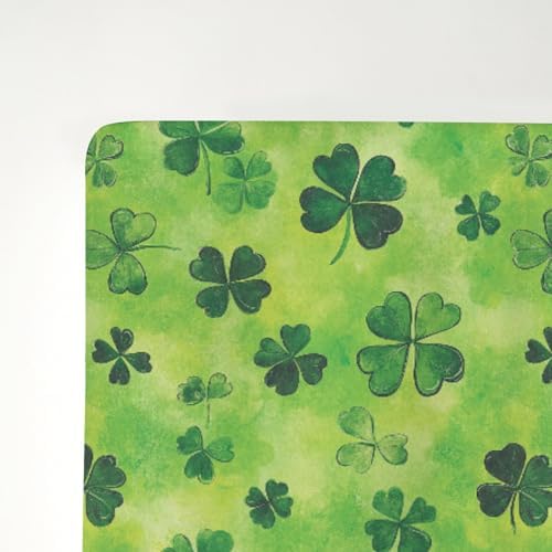 ZoUbqchY Green Lucky Shamrocks Crib Sheets 52x28 Inch