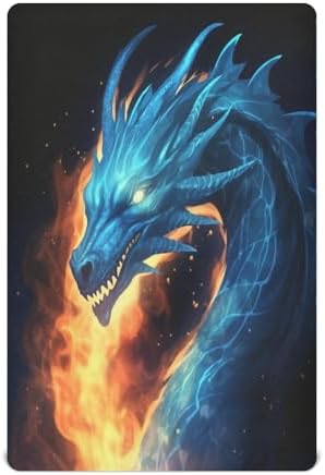 Jihqo Fire Dragon Crib Sheets Pack N Play Set