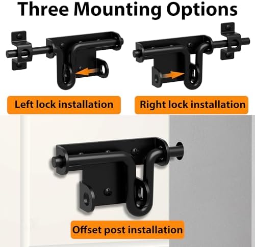 64 Inch Heavy Duty Slide Bolt Latch 2 Pack