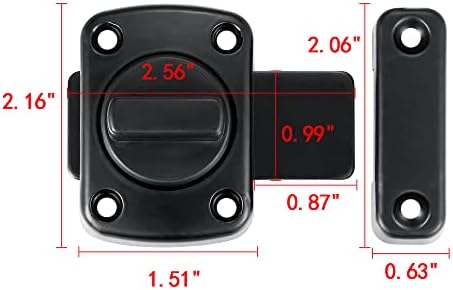 INIRET 3 Pack Rotate Bolt Latch Safety Door Lock 1