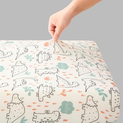 SDIII 2 Pack Space Dinosaur Crib Sheets for Boys Girls