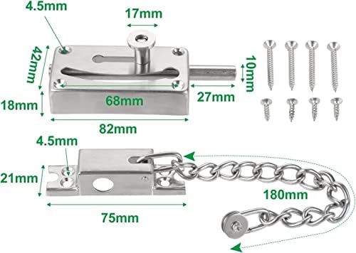 SHAUNI Heavy Duty Slide Bolt Door Lock Hasp