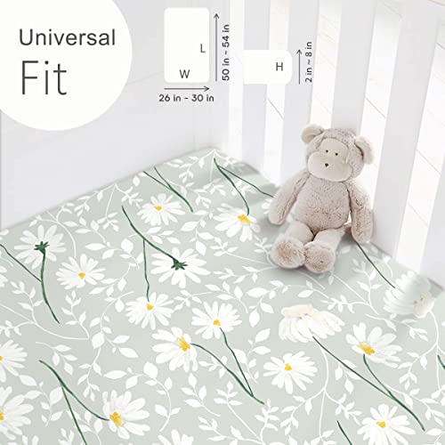 GRSSDER Ultra Soft Stretchy Crib Sheets Set 2 Pack
