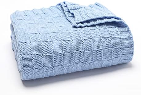 LAWKUL Blue Cable Swaddling Blanket 40x30