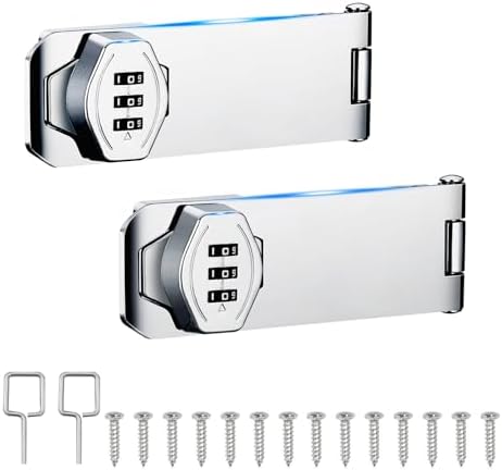 KOVOSCH 2 Pack Cabinet Combination Hasp Locks