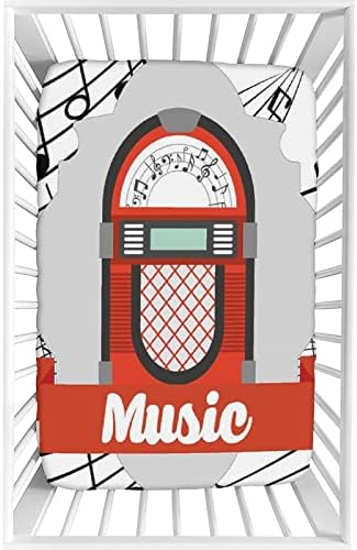XISUNYA Jukebox Crib Sheet Set 28x52x8