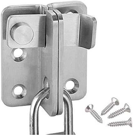 HLOMVE Gate Latch Lock with Padlock Hole - Small Size
