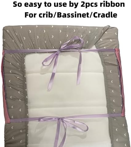 AKISS Satin Crib Sheet Pillow Cover Reversible