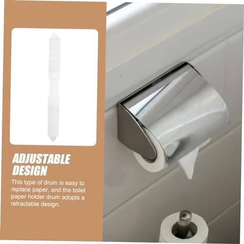 Housoutil Toilet Paper Holder Rod with Spring Loaded Insert