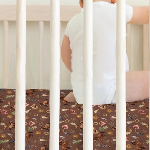 Western Cowboy Crib Sheets 52x28 - 2 Pack