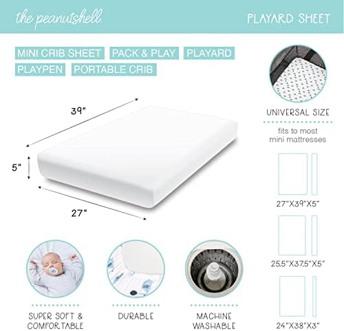 The Peanutshell 3-Pack Fitted Playard Sheets - Cosmic Design