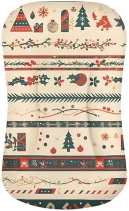 Daulesho Christmas Stripe Crib Sheets for Baby Mattress