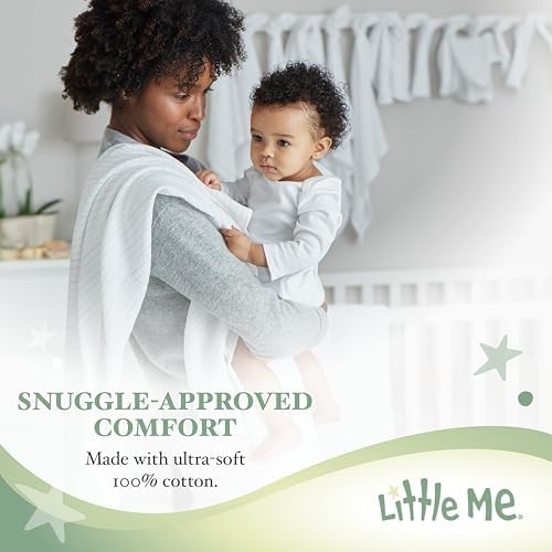 Little Me Baby Swaddling Blanket Blue Roses