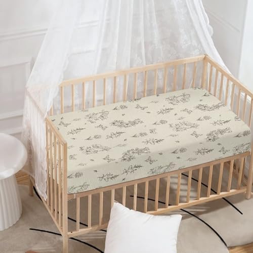 DISNIMO Cartoon Print Baby Crib Sheet Fitted Bassinet Cover
