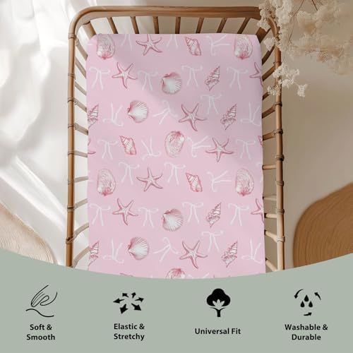 Ocean Sea Baby Crib Sheets 52x28 Fitted with Soft Snug Design