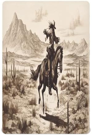 Jihqo Western Desert Cowboys Crib Sheets Pack N Play Soft Breathable