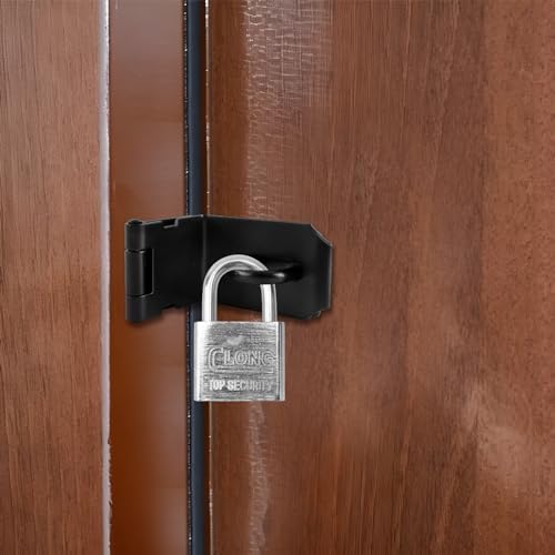 4 Inch Stainless Steel Door Latch Padlock Hasp Set with Keys