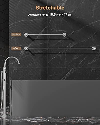 Adjustable Single Towel Bar 236-42 Inch Brush Nickel Finish