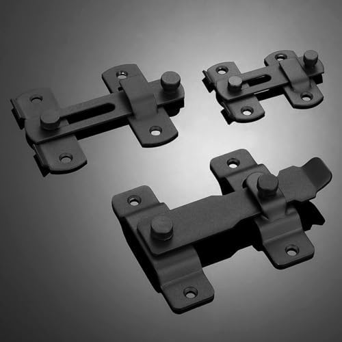 Wocoe 3-Pack Barn Door Latch - Matte Black Stainless Steel