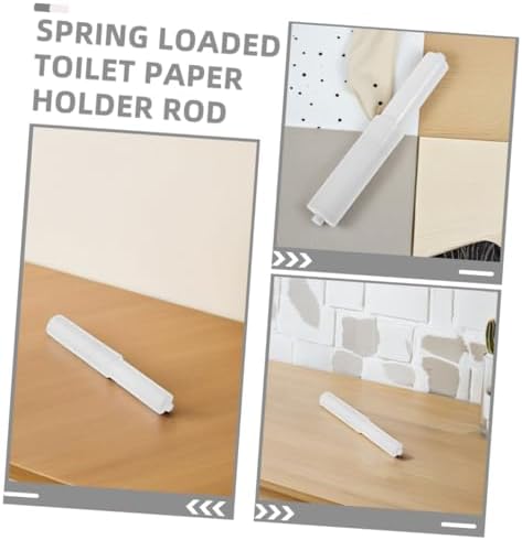 Housoutil 2Pcs Retractable Toilet Paper Holder with Spring Shaft