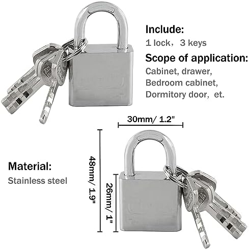 4 Inch Stainless Steel Door Latch Padlock Hasp Set with Keys