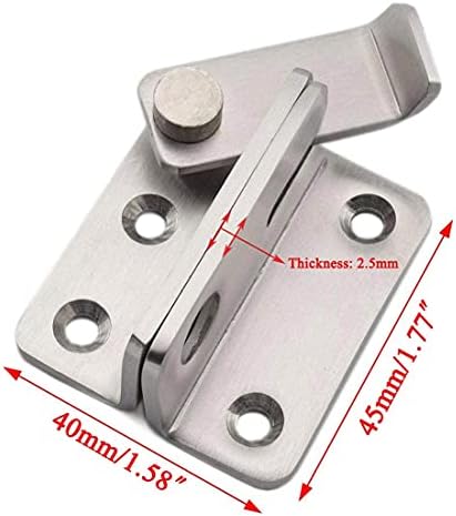 HLOMVE Gate Latch Lock with Padlock Hole - Small Size