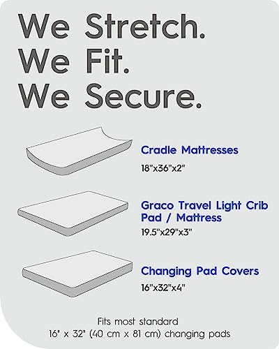 TotBasic Extra Stretchy Changing Pad Cover 2 Pack 1
