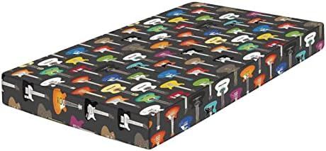 XISUNYA Guitar Crib Sheet Set 28x52x8 Microfiber Baby Sheet